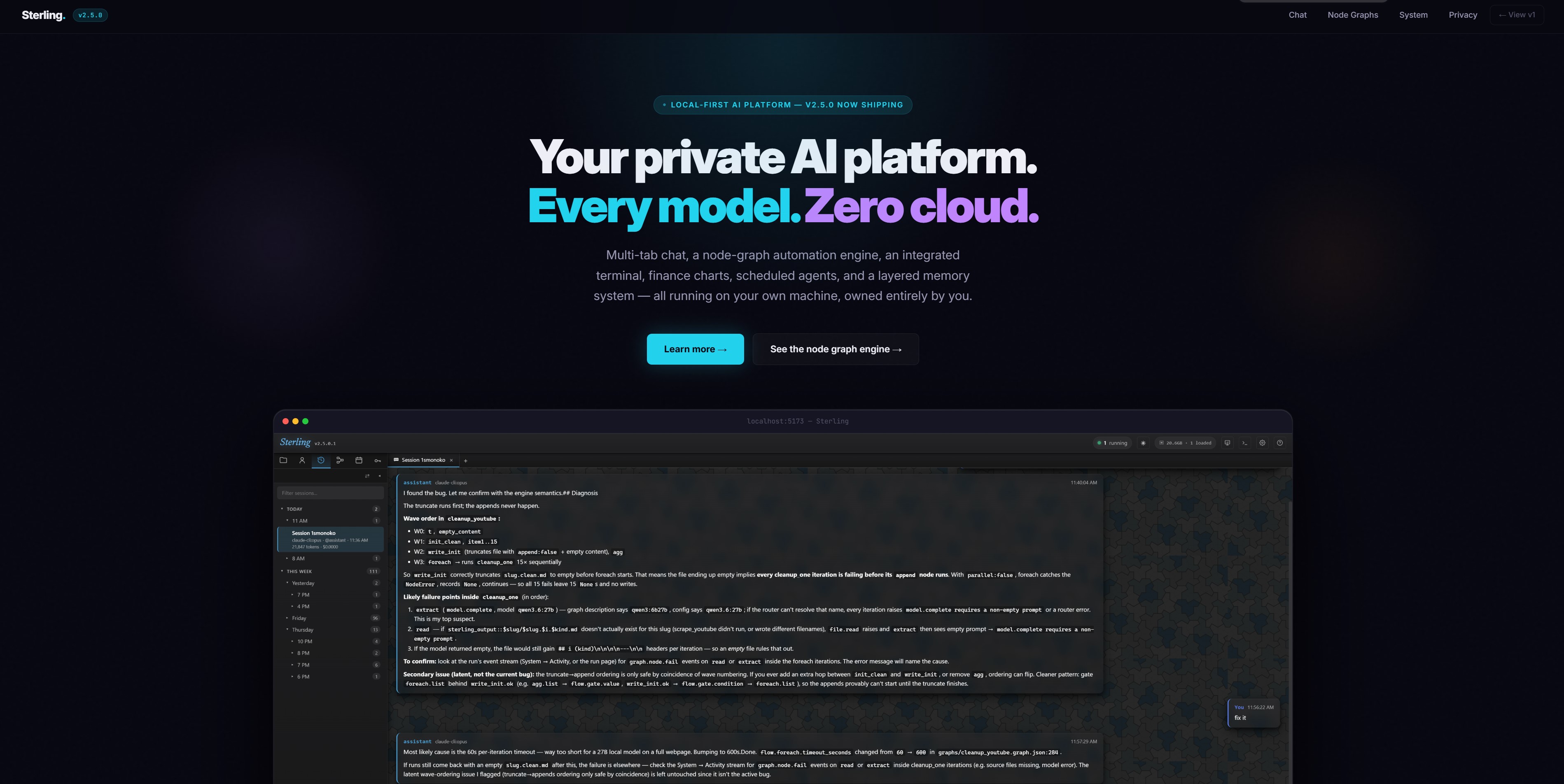 Sterling local-first AI platform